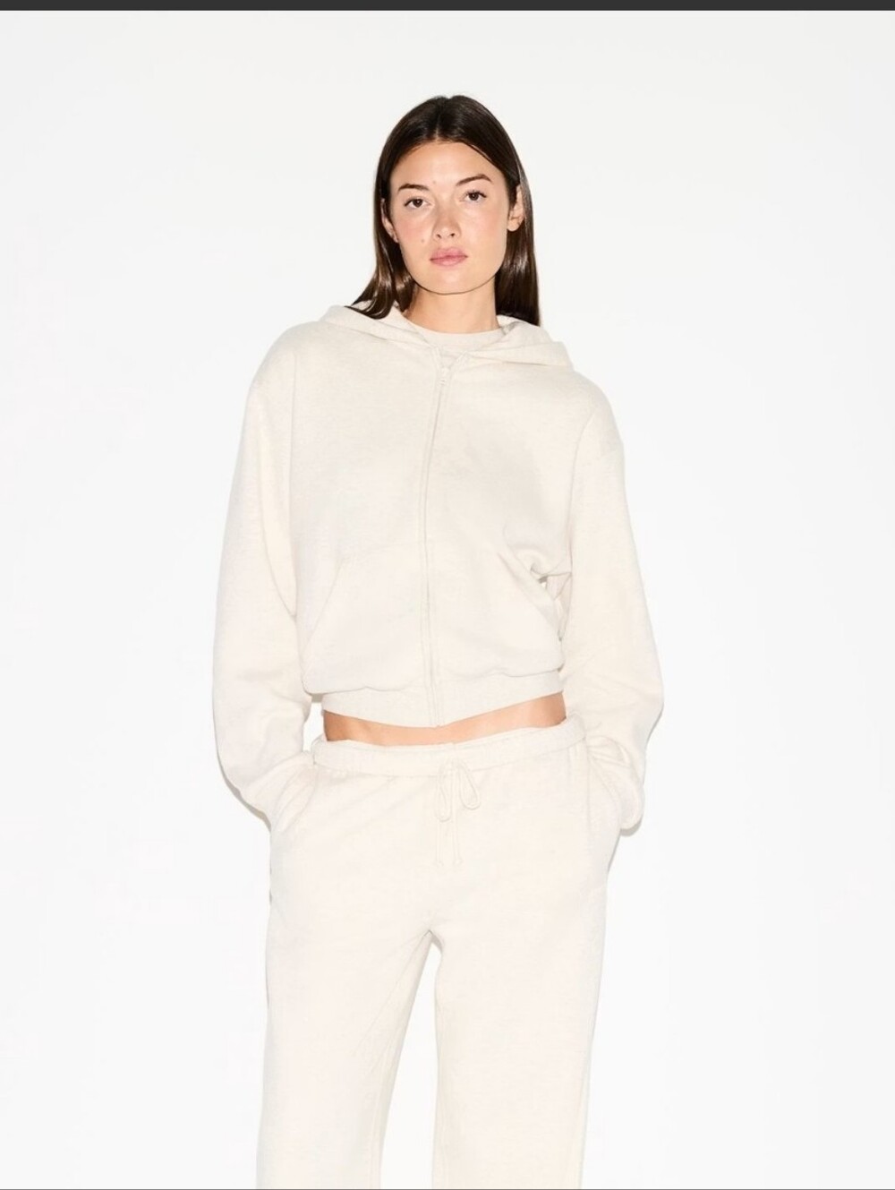 NWT Skims Cotton Fleece Classic Zip Up Hoodie